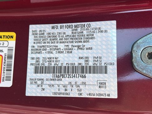 New 2025 Ford Mustang GT w/ GT Performance Package image 31