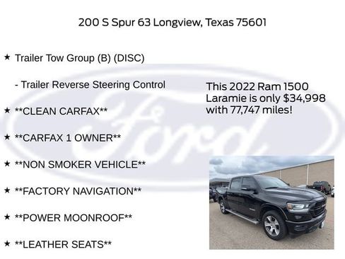 Used 2022 RAM 1500 Laramie w/ Sport Appearance Package RWD image 25