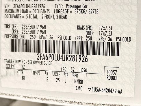Used 2018 Ford Fusion SE w/ Equipment Group 602A FWD image 40