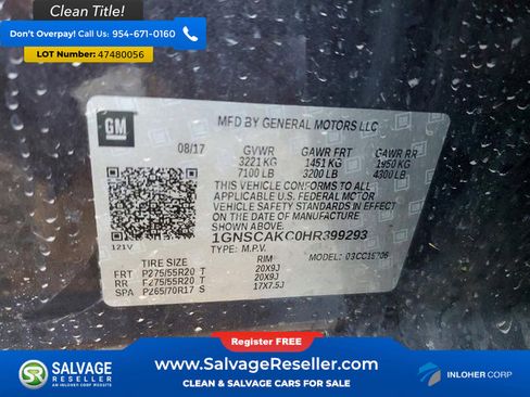 Used 2017 Chevrolet Tahoe LS w/ All-Season Package image 16