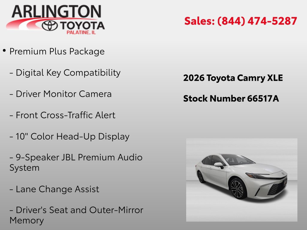 Used 2026 Toyota Camry XLE w/ Premium Plus Package AWD/4WD image 4