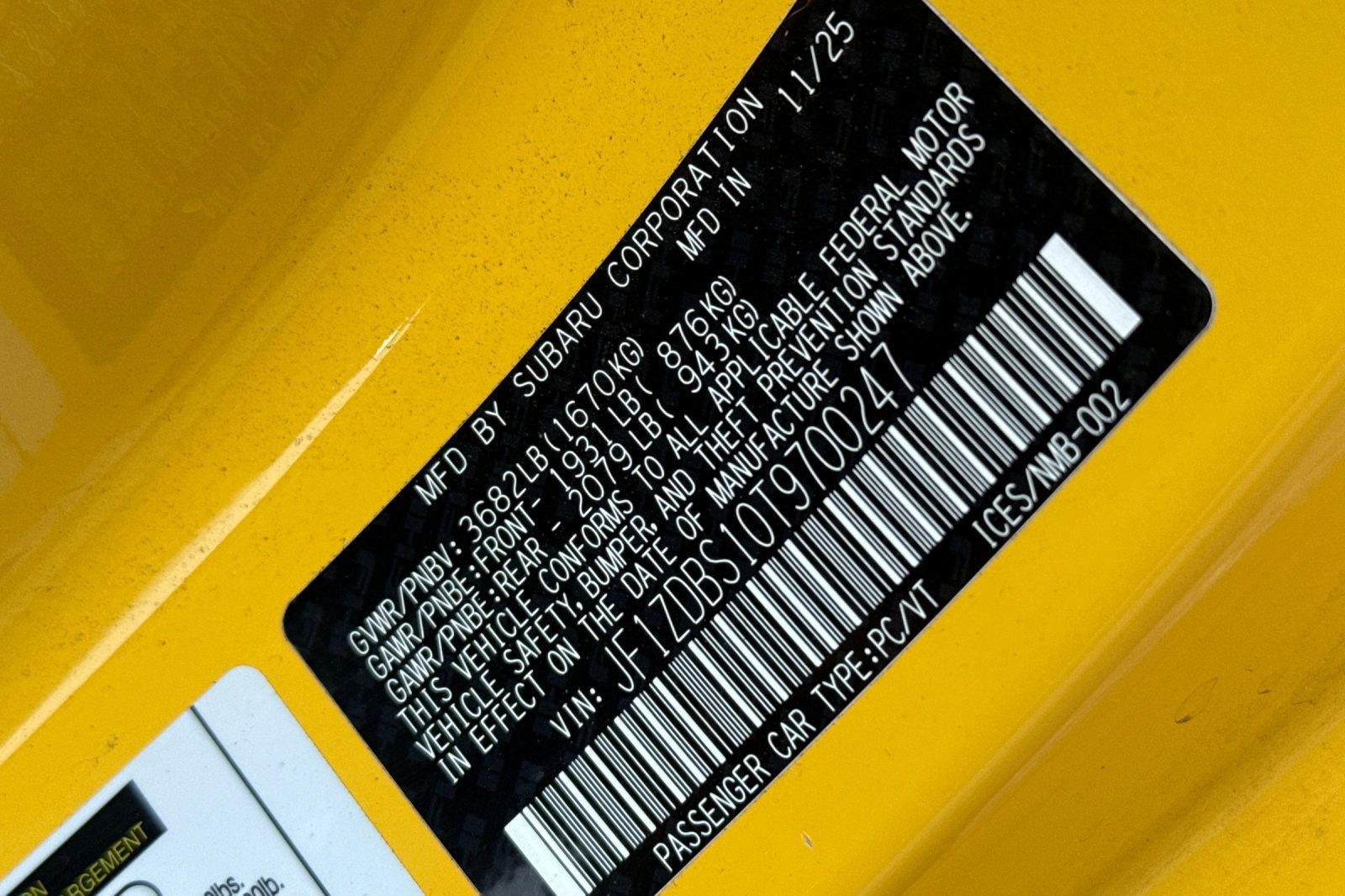 Used 2026 Subaru BRZ Series.Yellow w/ Popular Package 1 RWD image 52
