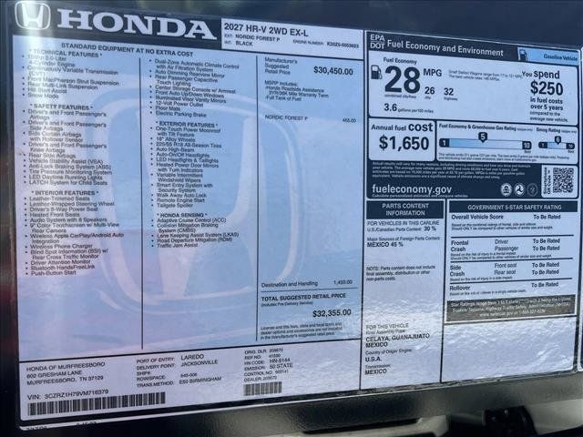 New 2027 Honda HR-V EX-L image 19