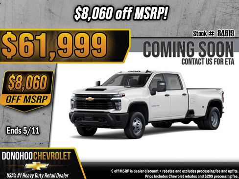 New 2026 Chevrolet Silverado 3500 W/T AWD/4WD image 1