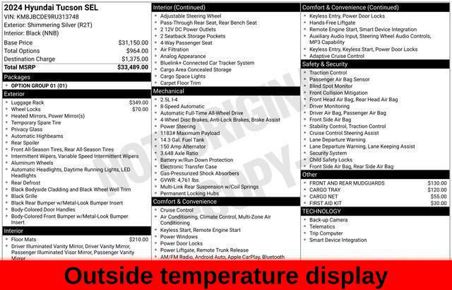Used 2024 Hyundai Tucson SEL AWD/4WD image 57