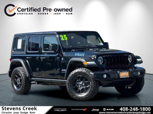 Certified 2025 Jeep Wrangler Unlimited Sport S 4xe AWD/4WD image 1