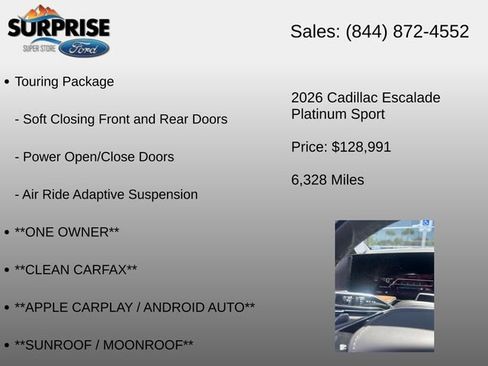 Used 2026 Cadillac Escalade Platinum Sport w/ LPO, ONYX Package AWD/4WD image 27