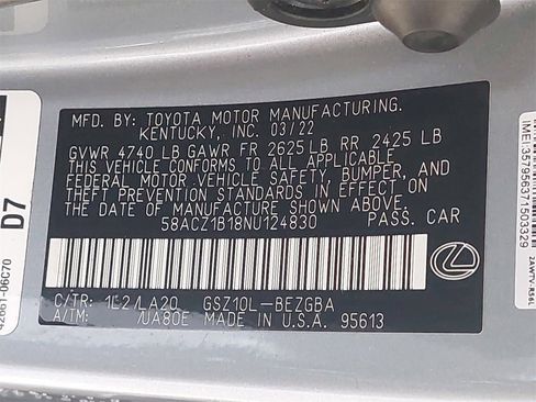 Used 2022 Lexus ES 350 350 image 43