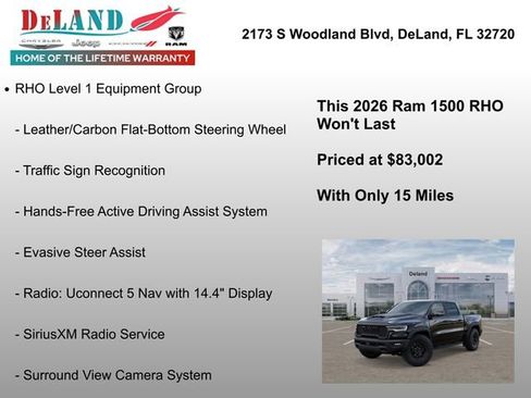 New 2026 RAM 1500 RHO w/ RHO Level 1 Equipment Group image 30