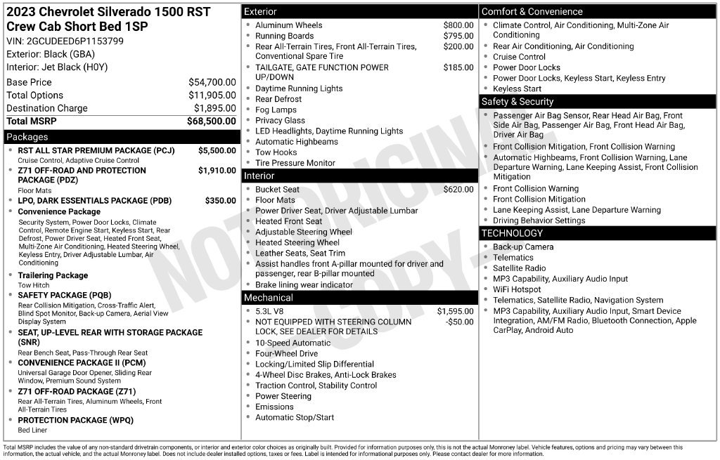 Used 2023 Chevrolet Silverado 1500 RST w/ RST All Star Premium Package AWD/4WD image 24