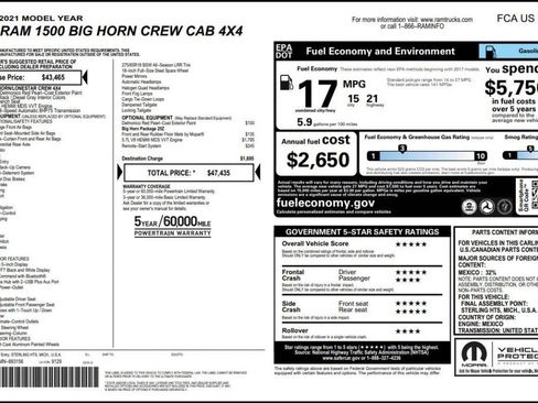 Used 2021 RAM 1500 Big Horn AWD/4WD image 15
