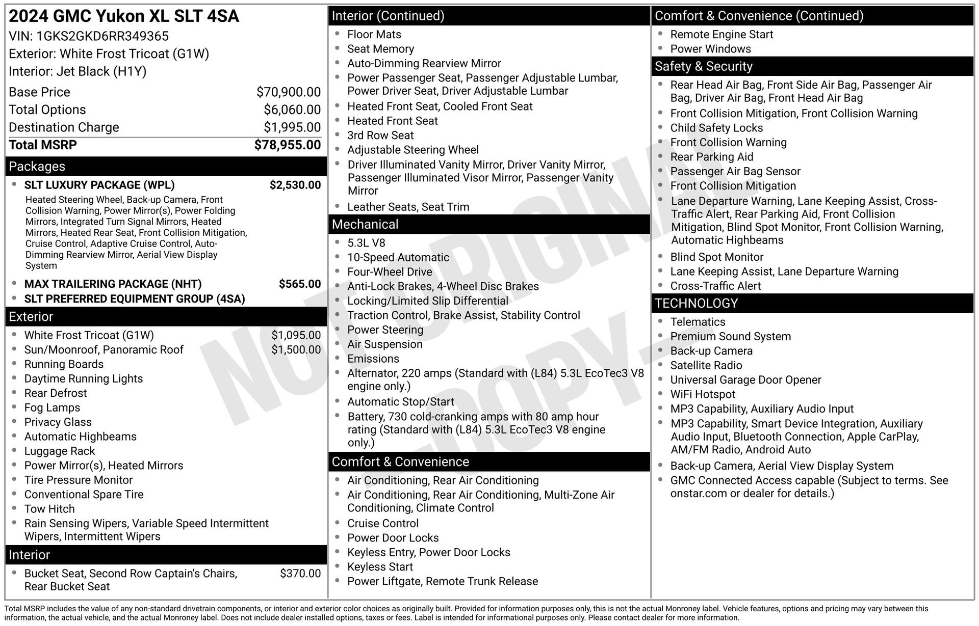 Used 2024 GMC Yukon XL SLT w/ SLT Luxury Package AWD/4WD image 5