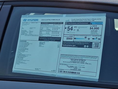 New 2026 Hyundai Elantra Hybrid w/ Cargo Package FWD image 3