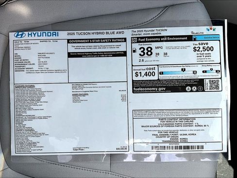 Used 2025 Hyundai Tucson Blue image 22