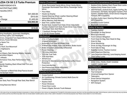 Certified 2025 MAZDA CX-50 AWD 2.5 Turbo w/ Cargo Package image 29
