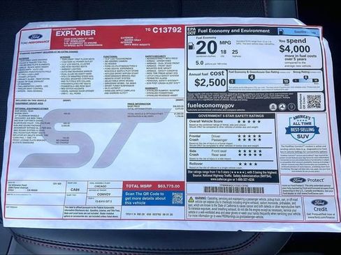 New 2026 Ford Explorer ST w/ Sun And Sound Package AWD/4WD image 14