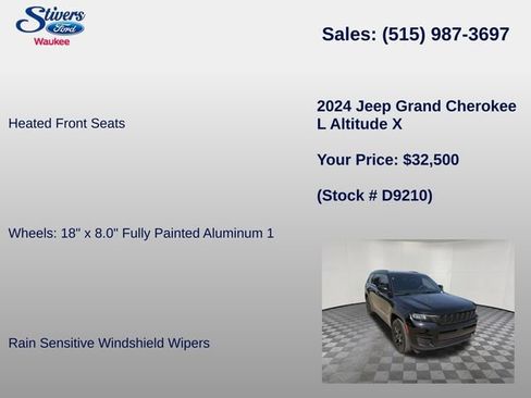 Used 2024 Jeep Grand Cherokee L Altitude AWD/4WD image 31