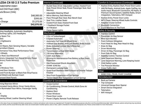 Used 2023 MAZDA CX-50 AWD 2.5 Turbo w/ Premium Pkg image 55