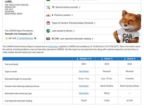 Used 2001 Bentley Arnage Red Label image 39