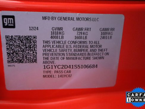 Used 2025 Chevrolet Corvette Stingray Premium Cpe w/ 3LT RWD image 35
