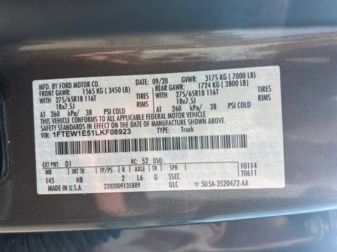 Used 2020 Ford F150 Lariat w/ Trailer Tow Package AWD/4WD image 42