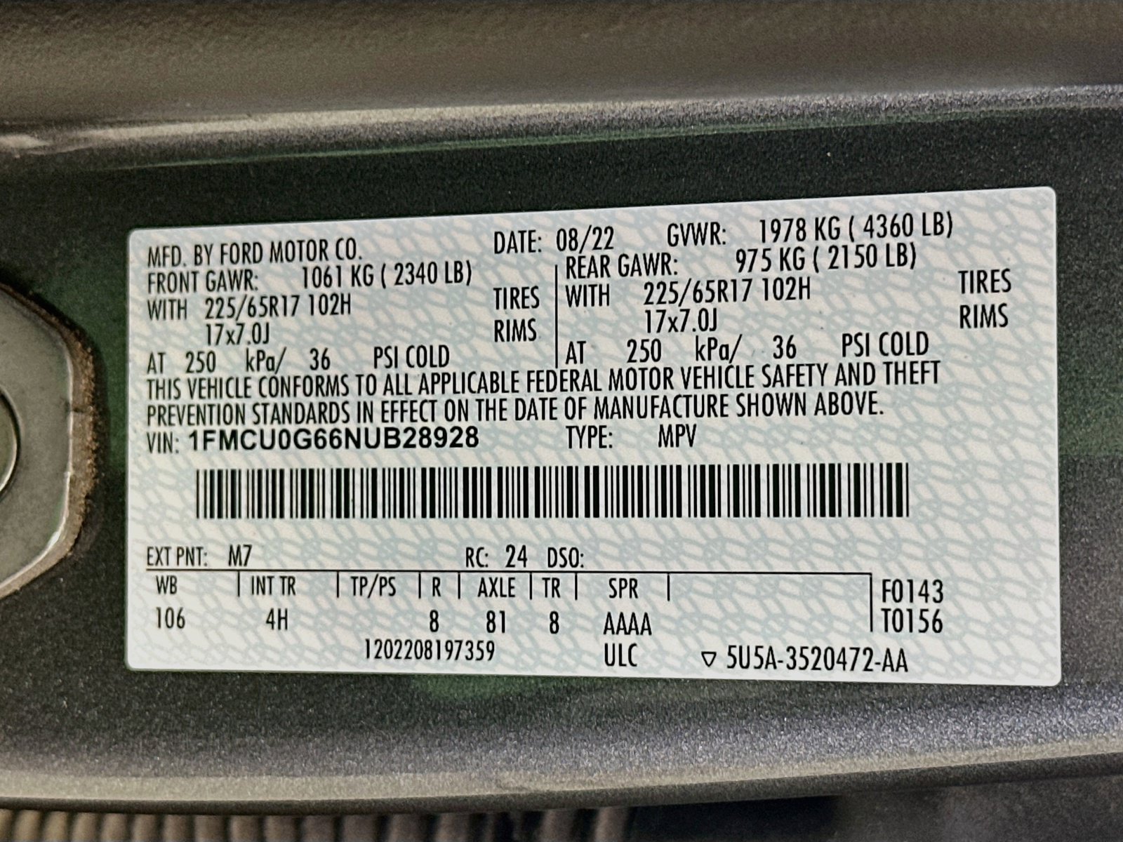 Used 2022 Ford Escape SE w/ Convenience Package FWD image 30