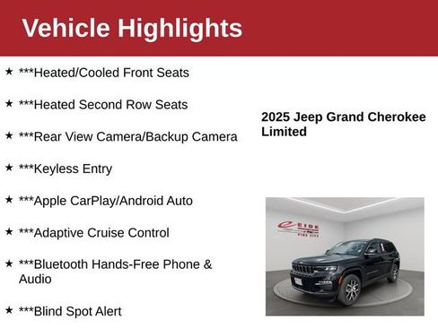 Used 2025 Jeep Grand Cherokee Limited w/ Luxury Tech Group II AWD/4WD image 4