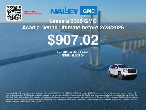 New 2026 GMC Acadia Denali Ultimate w/ LPO, Floor Liner Package image 3