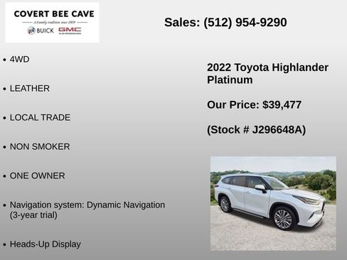 Used 2022 Toyota Highlander Platinum AWD/4WD image 6