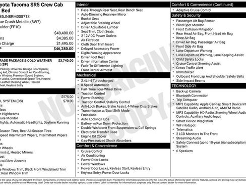 Used 2024 Toyota Tacoma SR5 AWD/4WD image 42