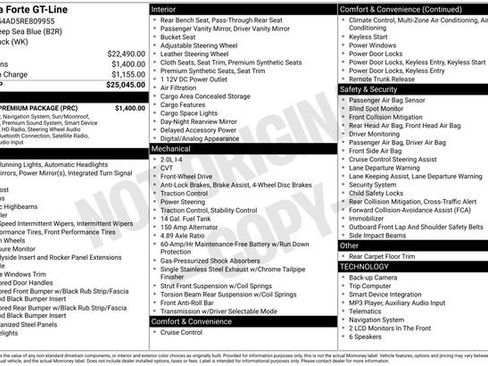 Certified 2024 Kia Forte GT-Line w/ GT-Line Premium Package FWD image 36