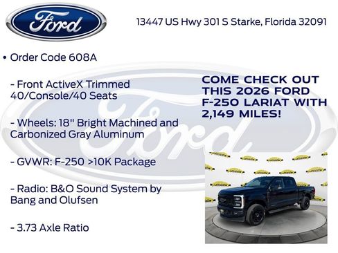 New 2026 Ford F250 Lariat w/ Black Appearance Package image 25