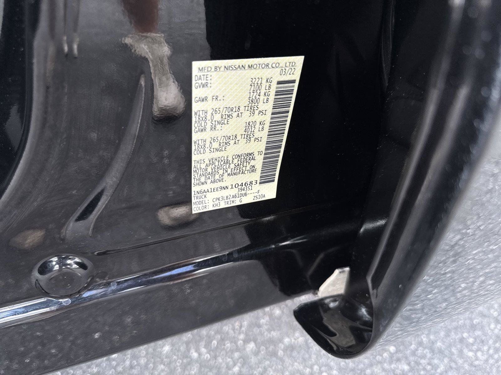Used 2022 Nissan Titan SV RWD image 34