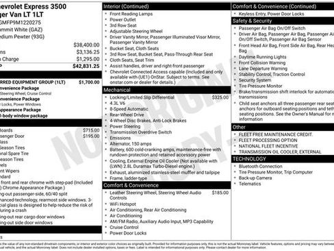 Used 2021 Chevrolet Express 3500 LT w/ LT Preferred Equipment Group image 6