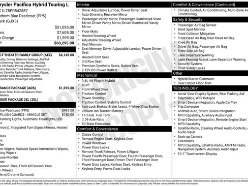 Used 2023 Chrysler Pacifica Touring-L w/ Uconnect Theater Family Group FWD image 3