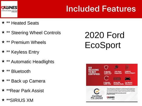 Used 2020 Ford EcoSport SE w/ SE Convenience Package image 5