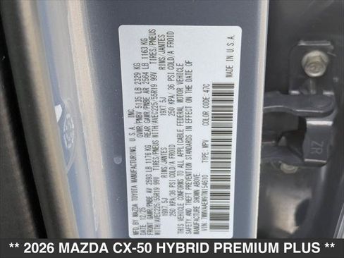 New 2026 MAZDA CX-50 2.5 Hybrid w/ Weather Package AWD/4WD image 20