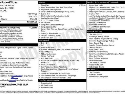 Used 2020 Kia Forte GT-Line w/ GT-Line Premium Package image 45