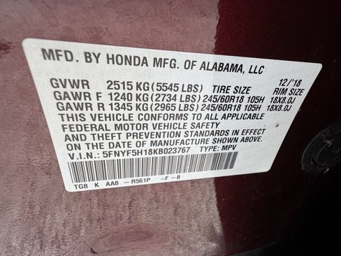 Used 2019 Honda Pilot LX image 32