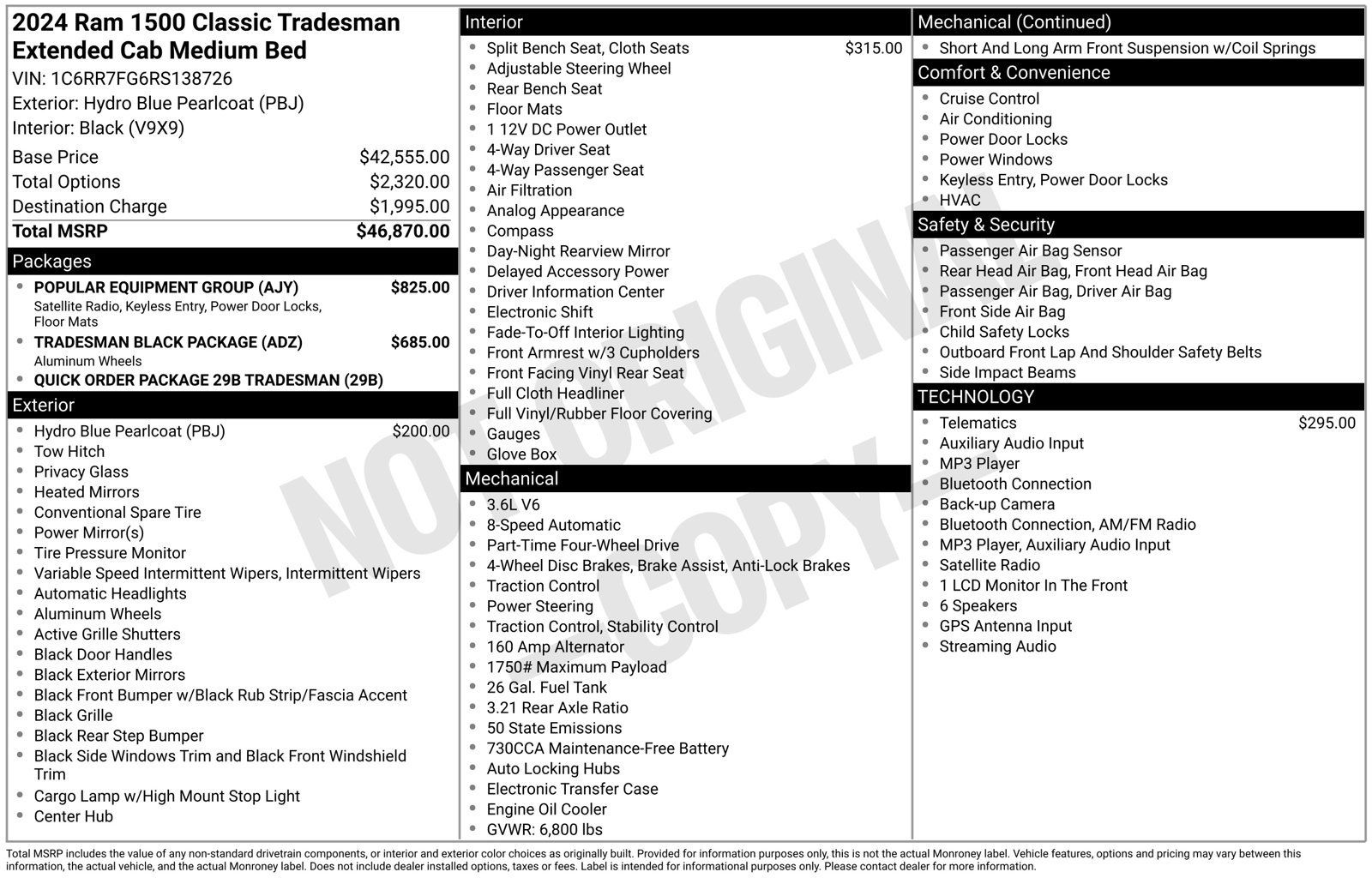 Used 2024 RAM 1500 Tradesman w/ Popular Equipment Group AWD/4WD image 7