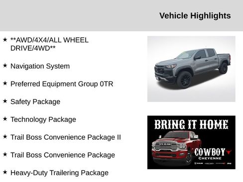 Used 2024 Chevrolet Colorado Trail Boss w/ Technology Package AWD/4WD image 2