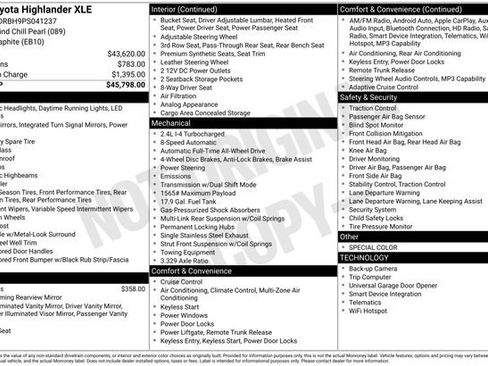 Used 2023 Toyota Highlander XLE AWD/4WD image 26