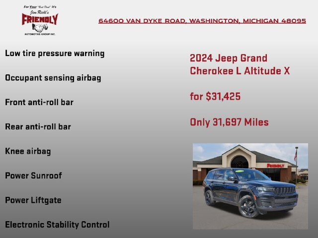 Used 2024 Jeep Grand Cherokee L Altitude AWD/4WD image 30