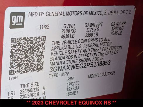 Used 2023 Chevrolet Equinox RS image 33