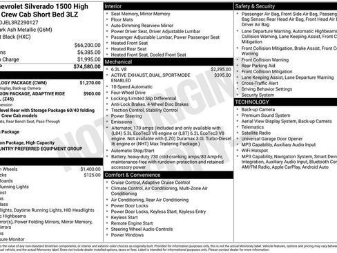 Used 2024 Chevrolet Silverado 1500 High Country w/ Technology Package AWD/4WD image 12