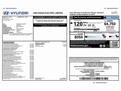 Used 2020 Hyundai Kona Limited image 2
