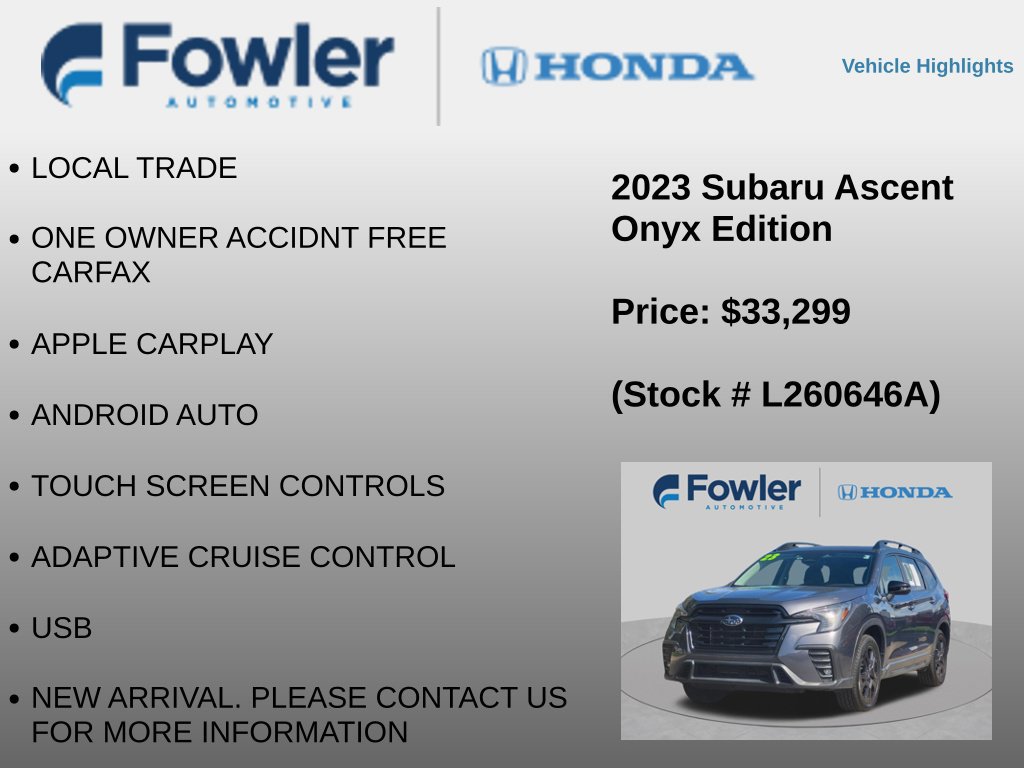 Used 2023 Subaru Ascent Onyx Edition AWD/4WD image 8