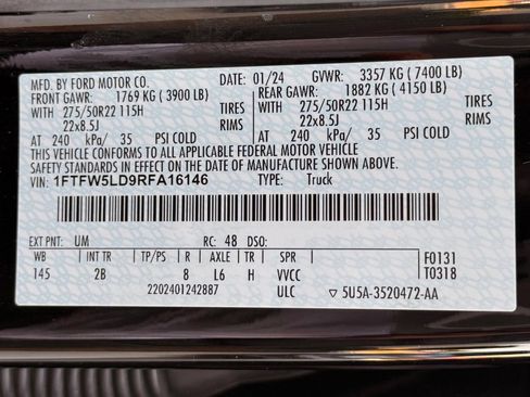 Used 2024 Ford F150 Lariat w/ Equipment Group 502A High AWD/4WD image 64