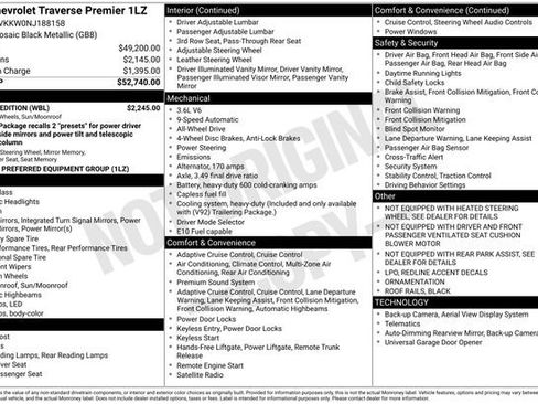 Used 2022 Chevrolet Traverse Premier w/ Redline Edition image 5