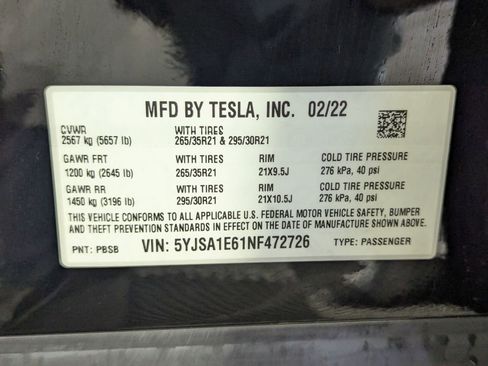 Used 2022 Tesla Model S Plaid image 59